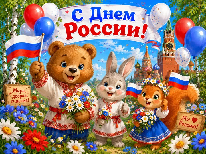 12 июня наша страна отмечает праздник — День России, день нашей любимой Родины! Накануне праздника у