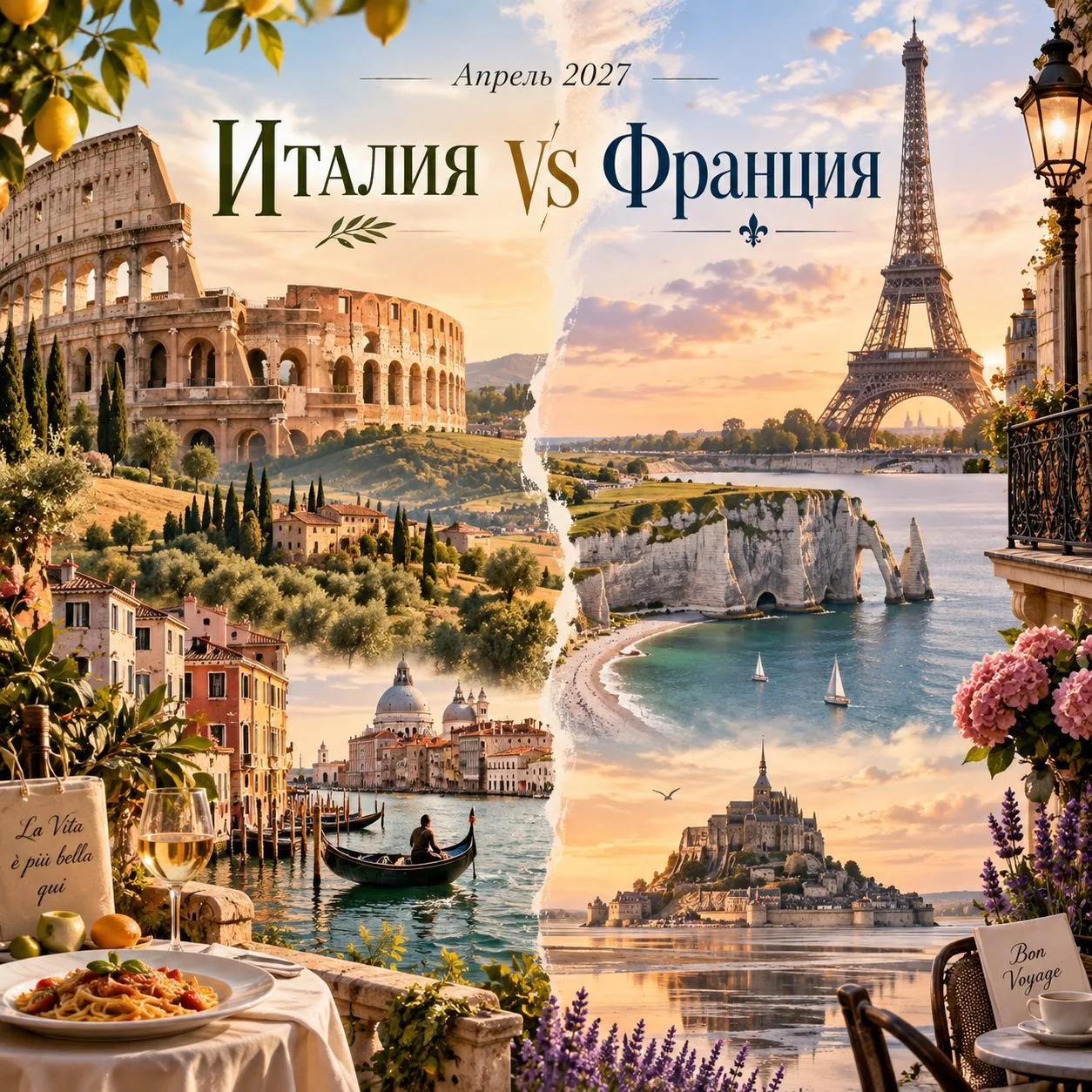 Апрель 2027: Италия или Франция?
