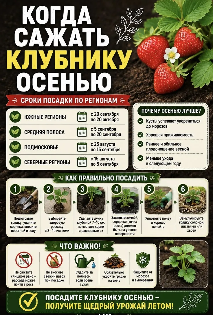 🌿 Клубника: щедрый урожай без хлопот!