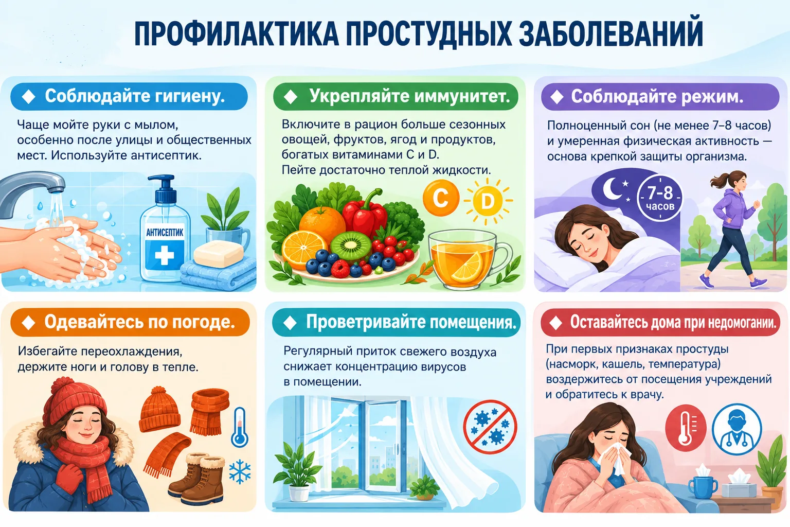 🍂 Профилактика простудных заболеваний в осенний период