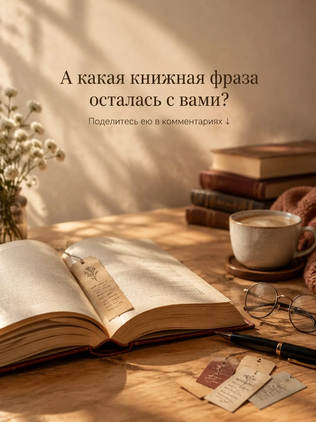 А есть ли у вас книжная фраза, которую хочется сохранить навсегда? ✨