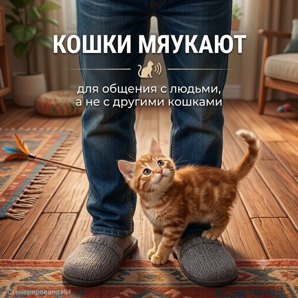 Если ваш котик часто вам мяукает, значит он пытается передать вам сообщение