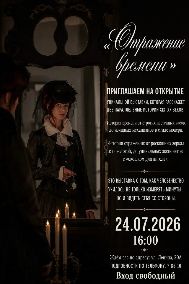 ✨️Отражение времени 

Ачинский краеведческий музей приглашает жителей и гостей города на открытие ун