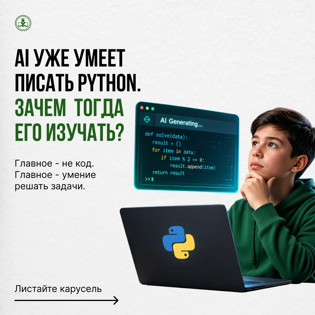 Зачем ребёнку учить Python, если сегодня AI уже умеет писать код?