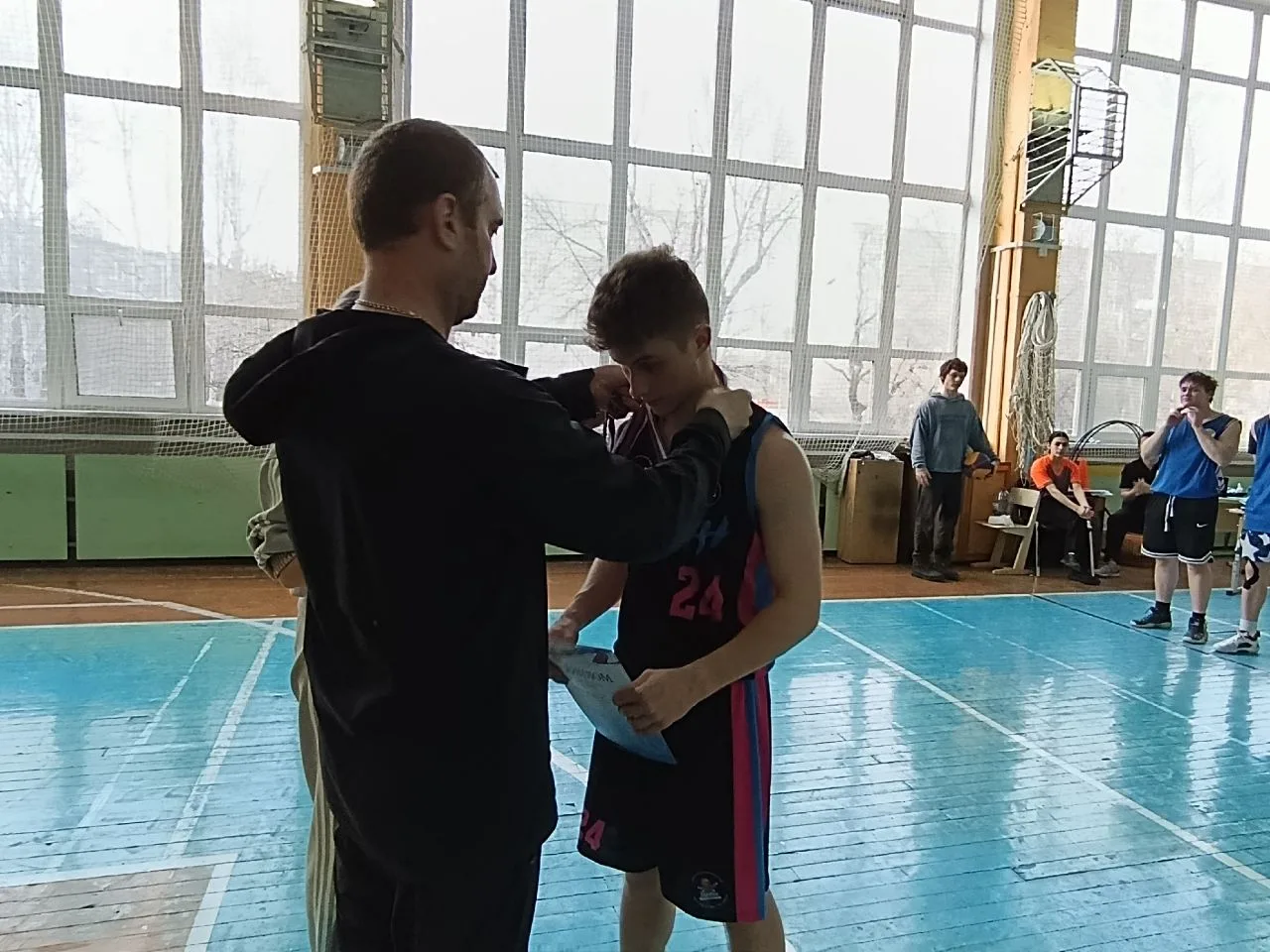 🏆Победители районных соревнований по баскетболу🏀  🗓️8 апреля команда юношей "Тайфун"  10-11 классов 