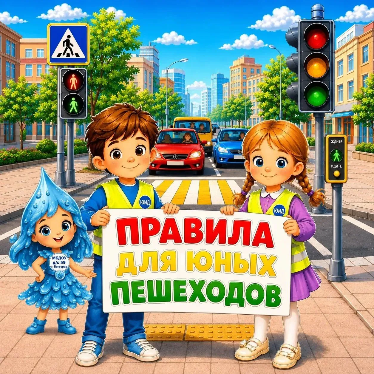 Правила для юных пешеходов🚶‍♀️