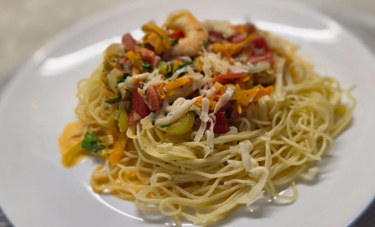 🍝 ПАСТА С КРЕВЕТКАМИ В СЛИВОЧНОМ СОУСЕ