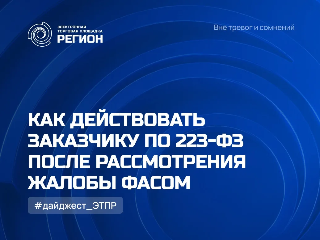 Порядок действий заказчиков по 223-ФЗ после рассмотрения жалобы ФАСом