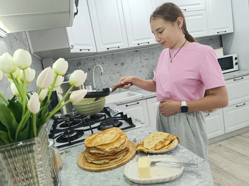 Моя хозяюшка 🥰😋🥞