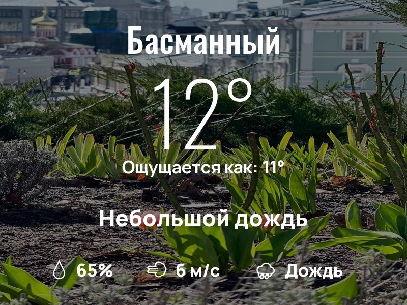 Что с погодой в Басманном?