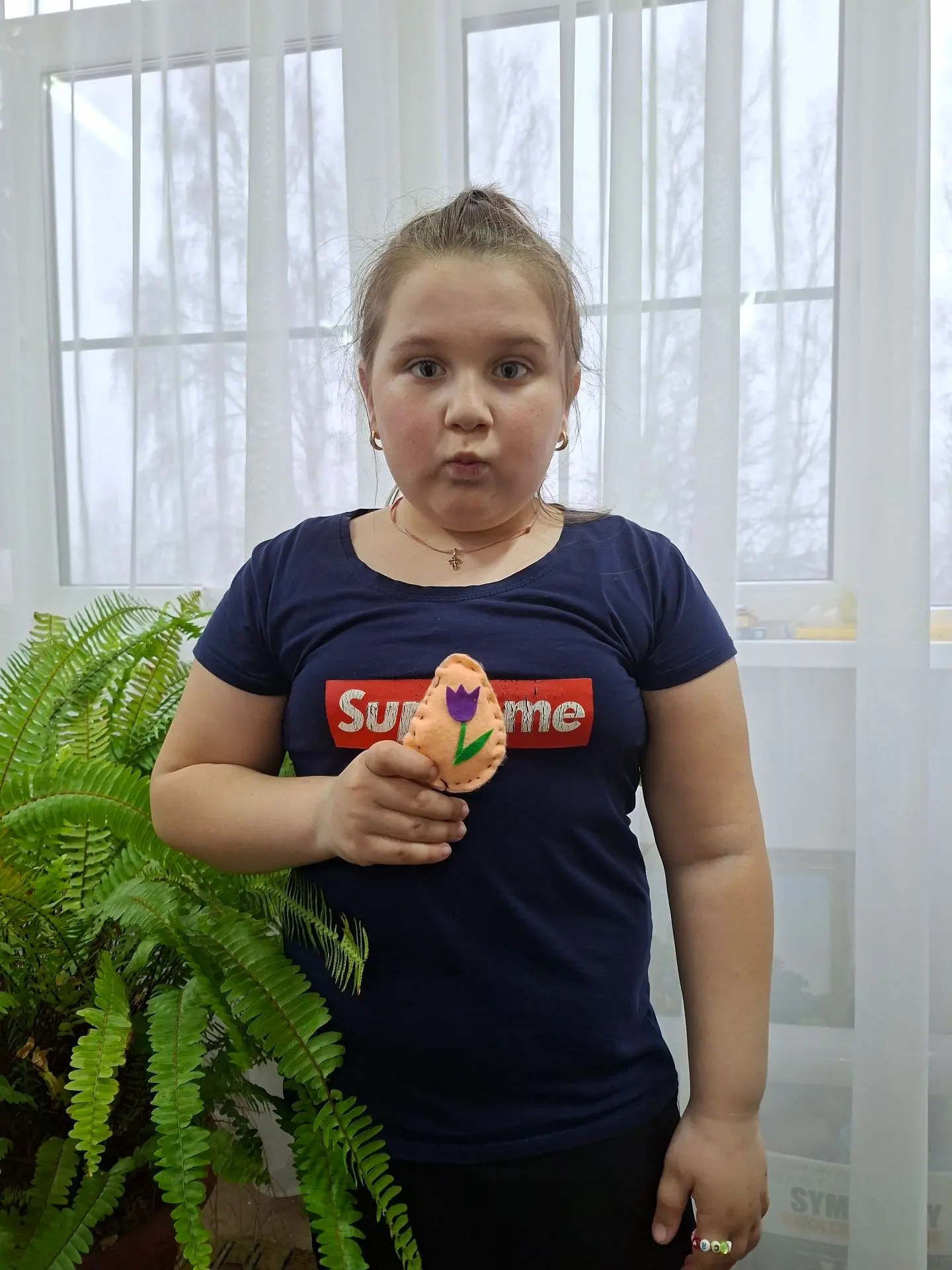 Вот такую красоту сделала Снежана на последних занятиях.  Веселых тебе каникул у бабушки!