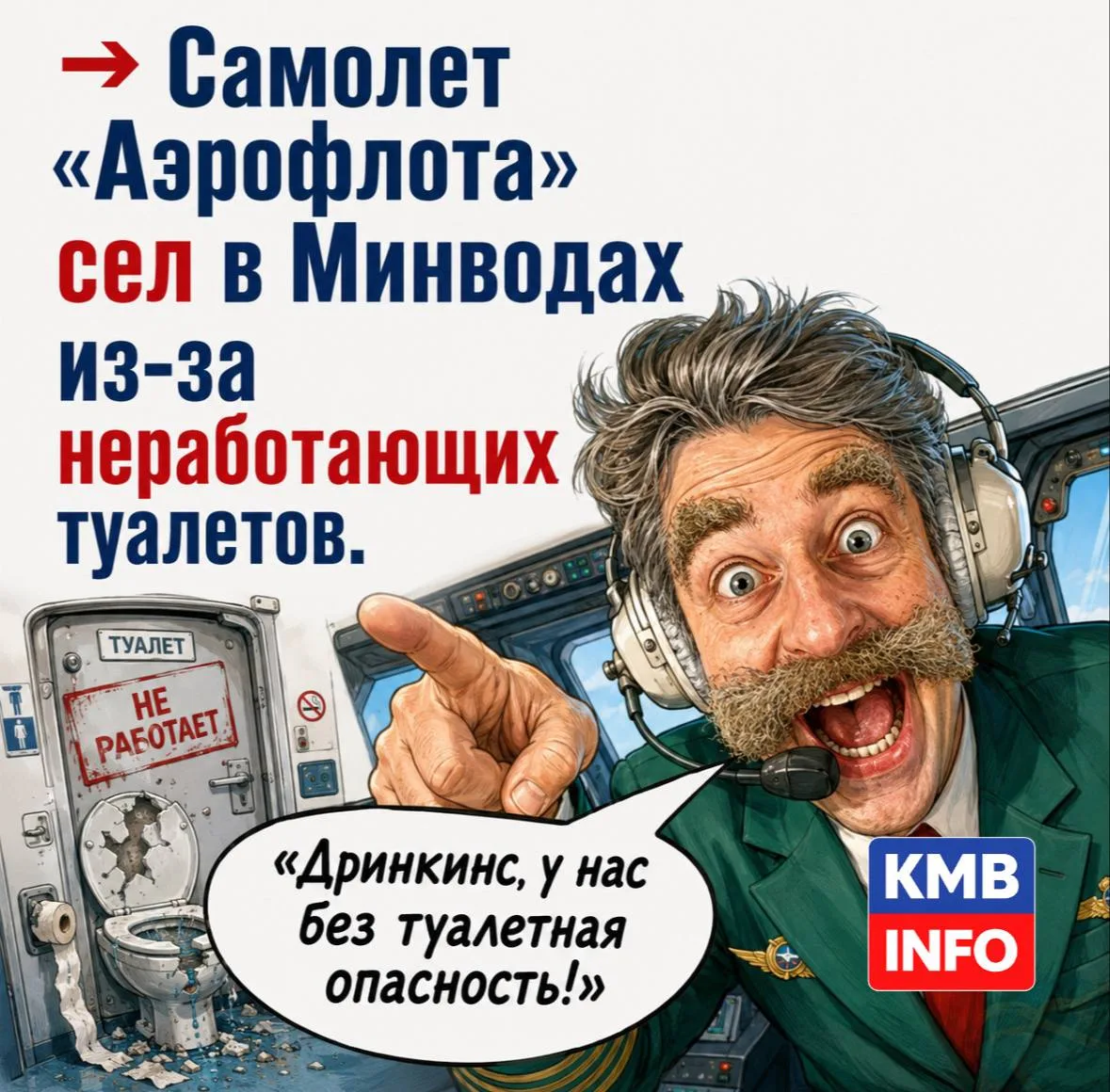 → Самолет «Аэрофлота» сел в Минводах из-за неработающих туалетов.