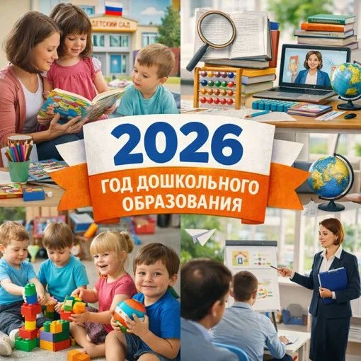 Министерство просвещения РФ объявило 2026 год - Годом дошкольного образования.