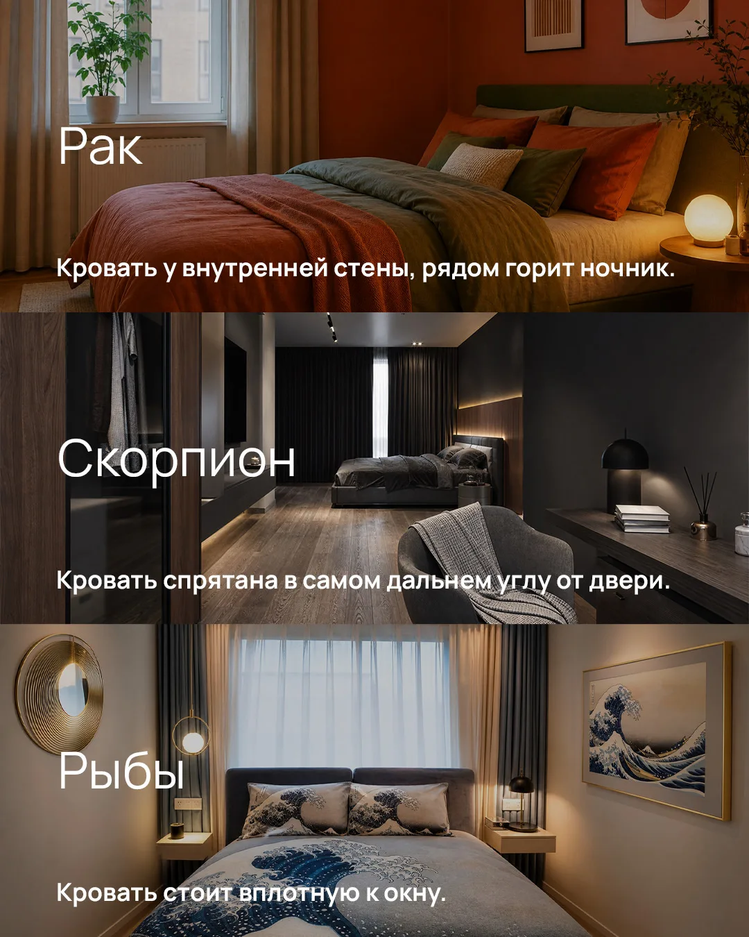 У каждого знака зодиака свой сценарий идеального пространства.