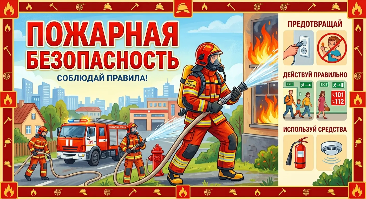 🚨 Важно знать: Пожарная безопасность для каждого!
Друзья! Безопасность наших детей и нас самих — эт