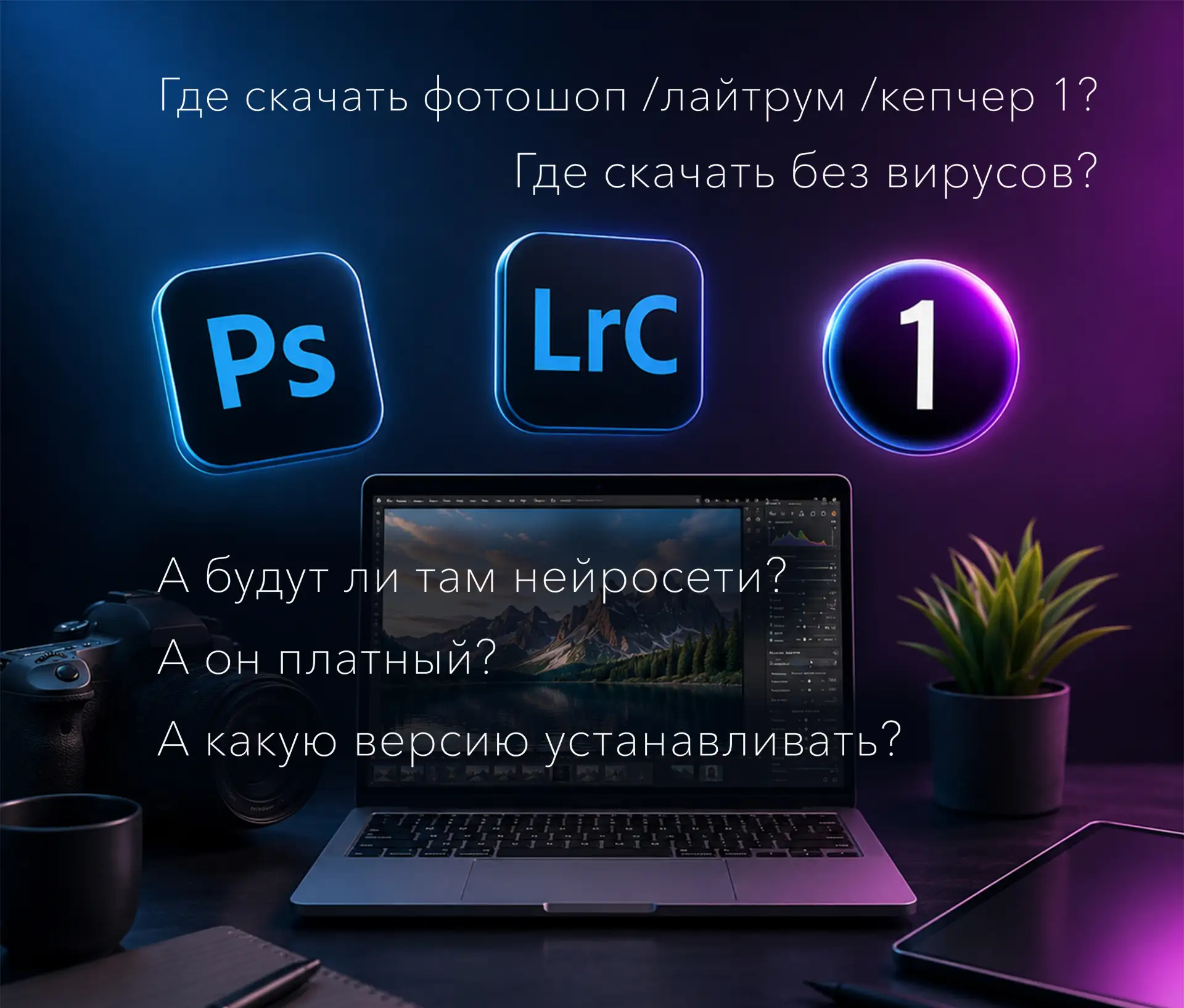Где скачать Photoshop, Lightroom и Capture One и какую версию выбрать?
