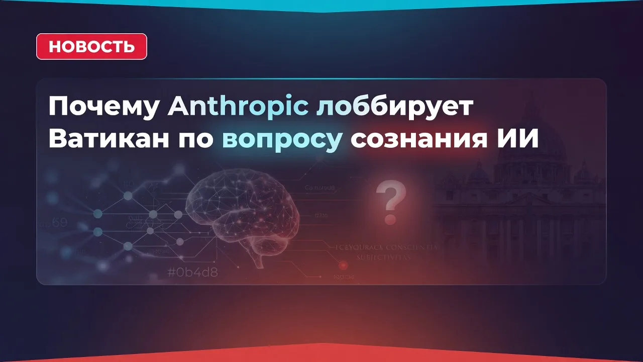Почему Anthropic лоббирует Ватикан по вопросу сознания ИИ