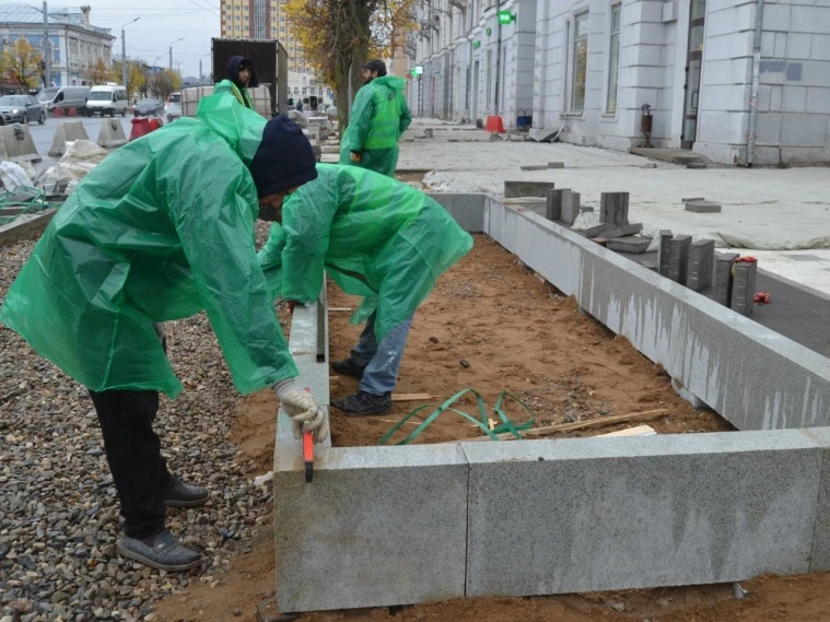 📌 Благоустройство на проспекте Ленина в Иванове выполнено на 40%
