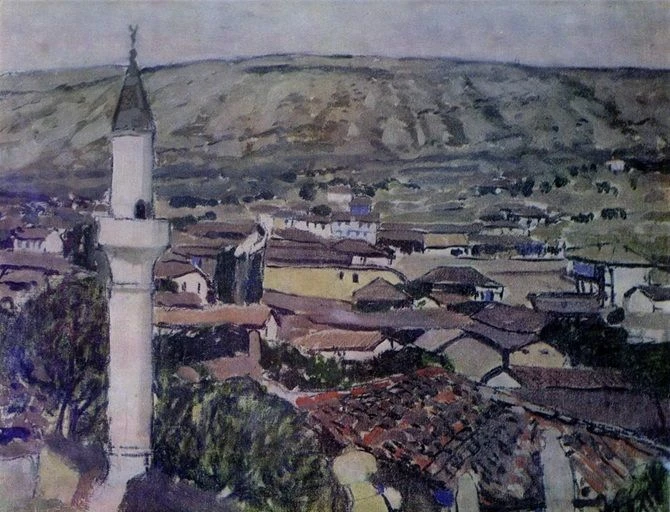 👆 Михаил Латри. Бахчисарай. 1890-е. Холст, масло. 51 х 66. Феодосийская картинная гале...
