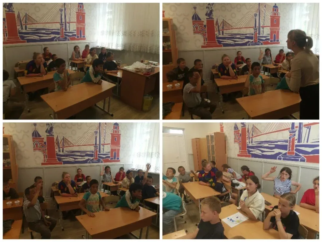 Седьмой день пришкольного лагеря "Мечта" традиционно начался с линейки, музыкальной раз...
