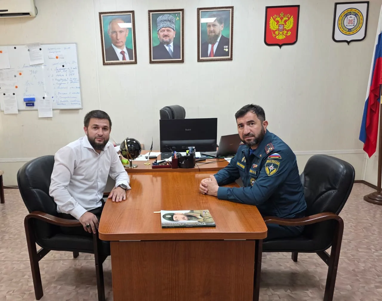 В Побединском государственном техникуме прошла рабочая встреча директора Батукаева Д. И...