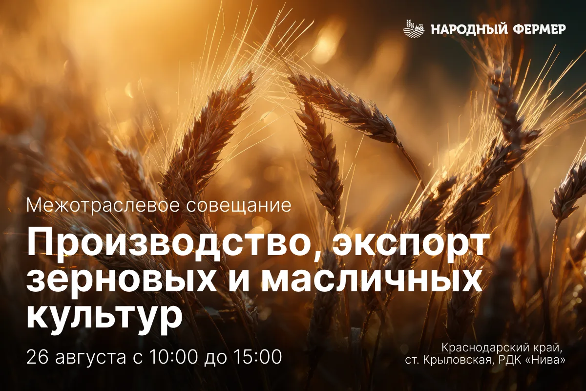 ⚡️ Большое межотраслевое совещание по производству, экспорту зерновых и масличных
