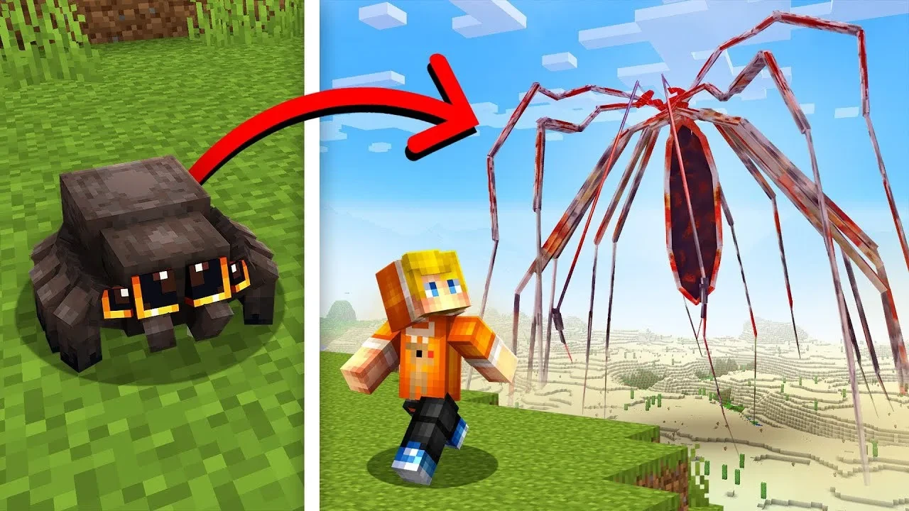 🕷 Майнкрафт с прогрессирующей арахнофобией