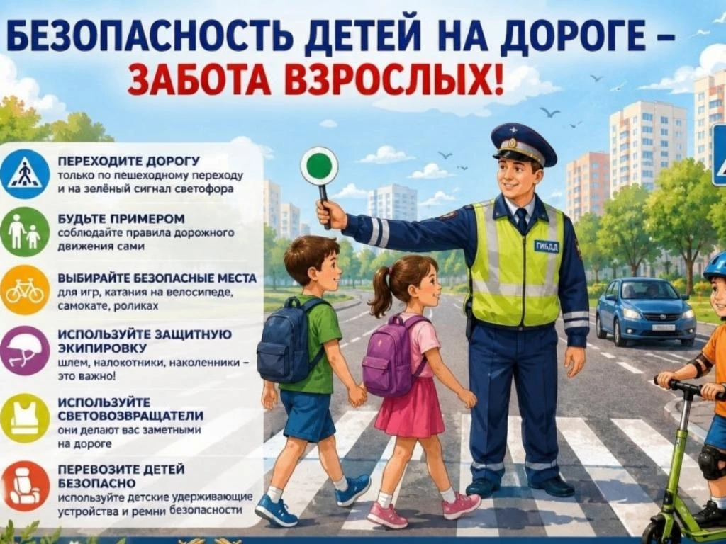 🚦 Безопасность детей на дорогах – забота взрослых! 🚦