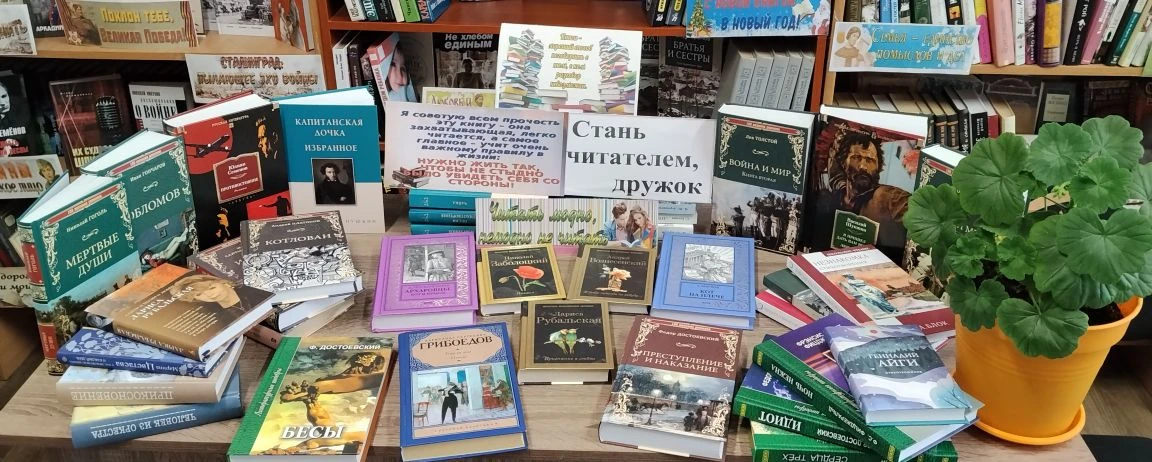 В Мироновской поселковой библиотеке прошла книжная выставка с названием "Стань читателе...