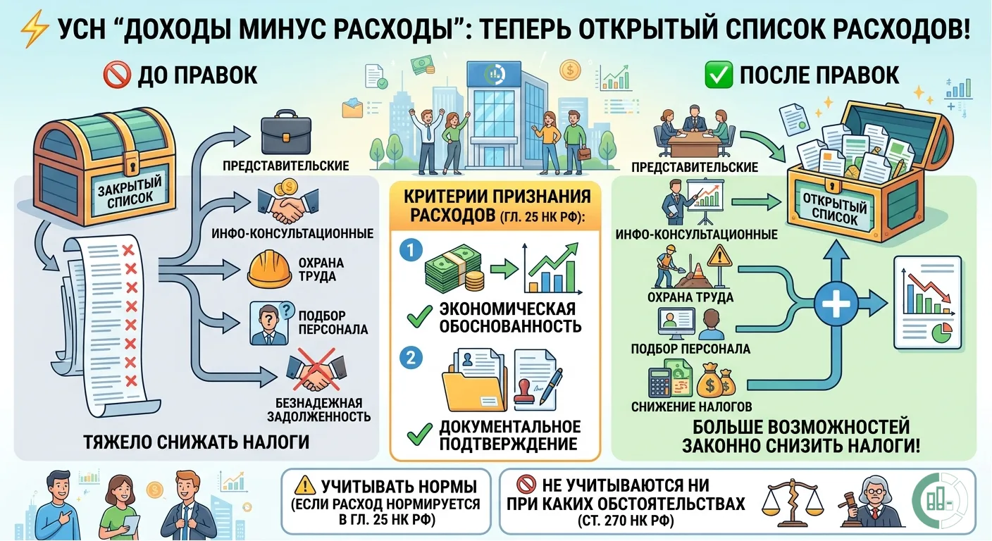 ⚡ Хорошие новости для УСН «Доходы минус Расходы»!