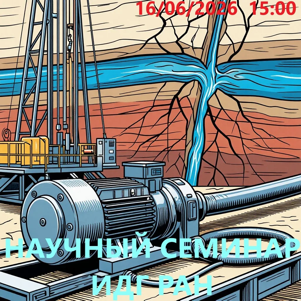Во вторник 16.06.2026 г. в 15:00 состоится научный семинар ИДГ РАН.