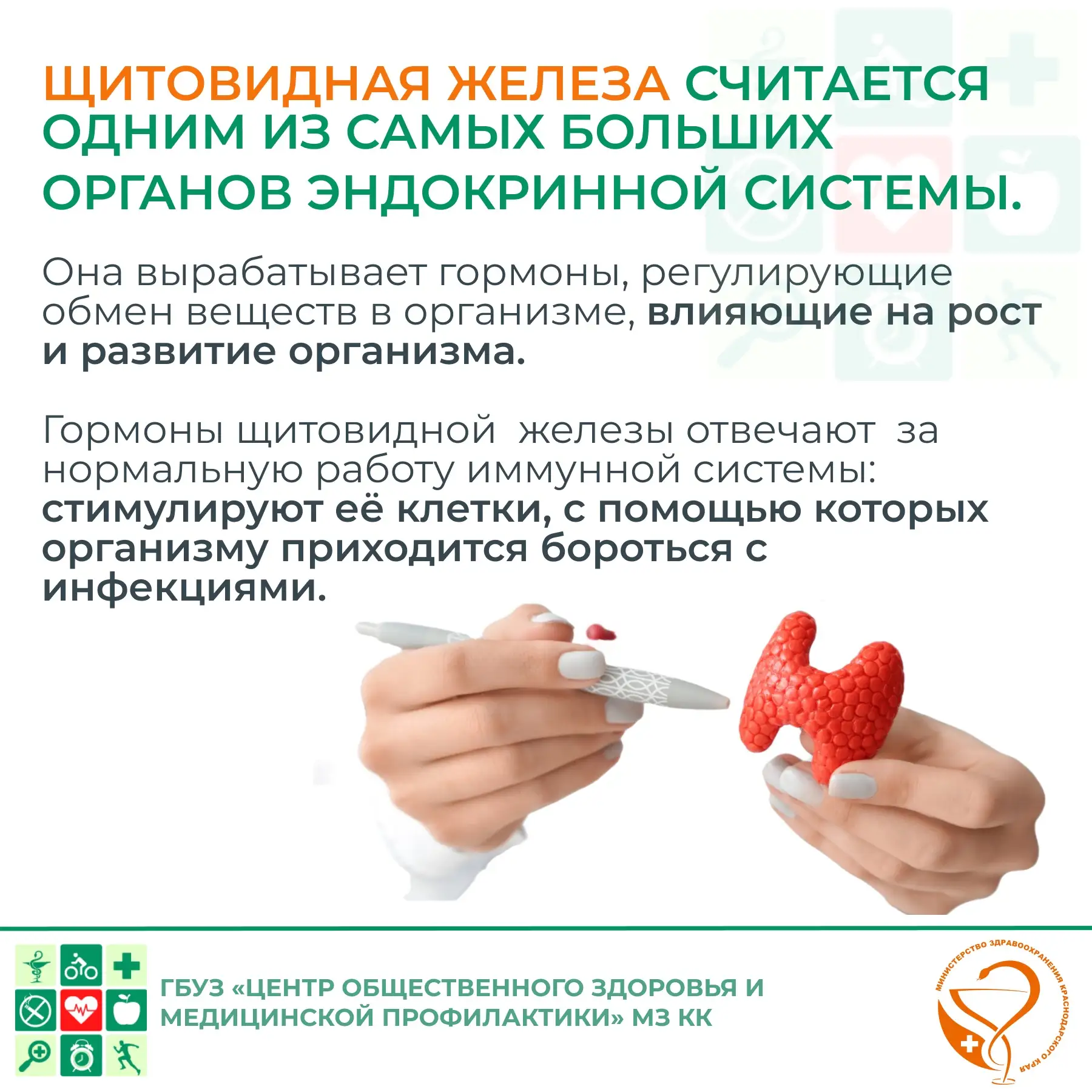 🩺 Берегите здоровье вместе с нами!  Министерство здравоохранения Краснодарского края, по поручению М