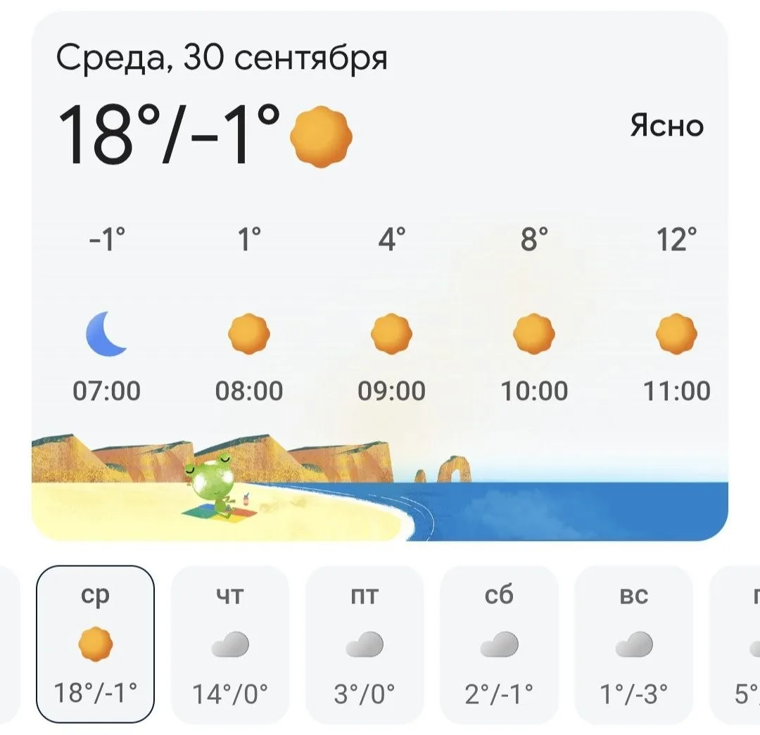 🍂 Бабье лето завершится арктическим вторжением