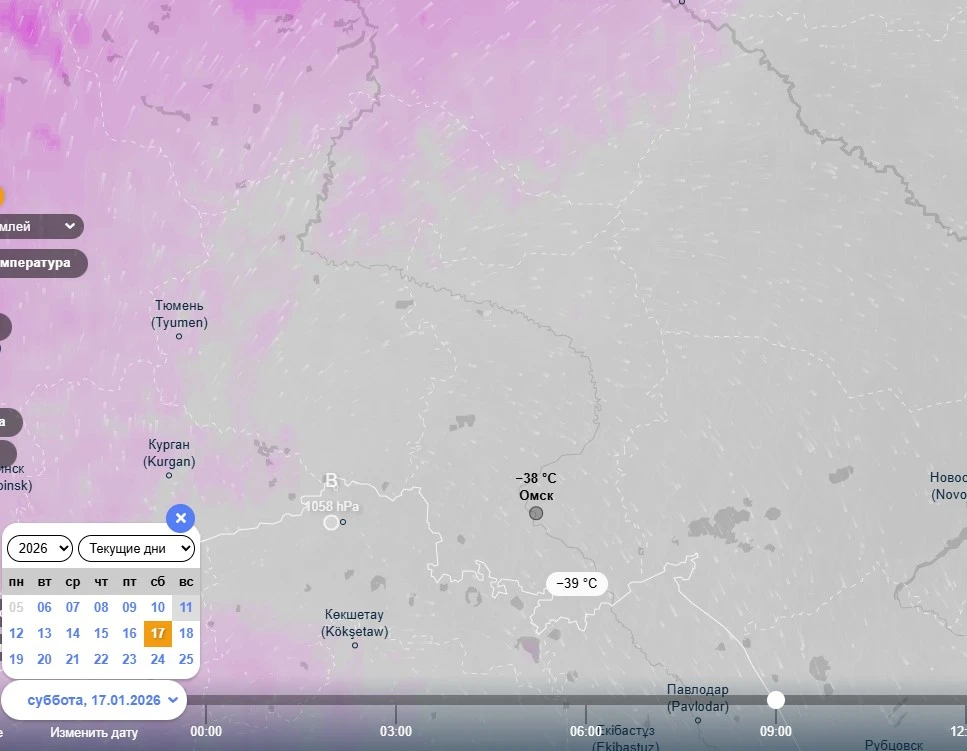 ❄️ На следующей неделе в Омск нагрянут морозы до −38°C