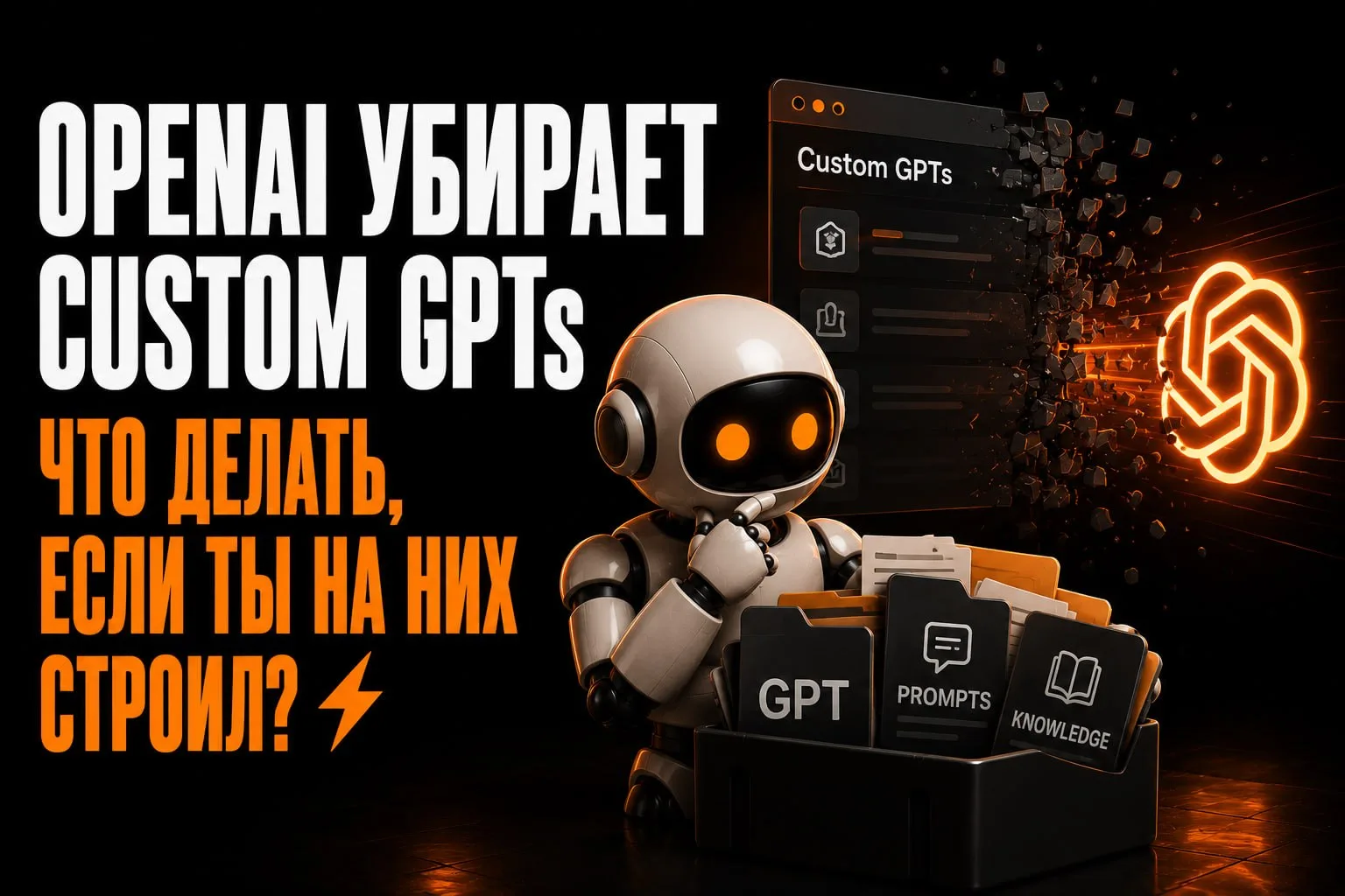 OpenAI ограничивает Custom GPTs. Если ты на них что-то строил, вот что делать прямо сей...