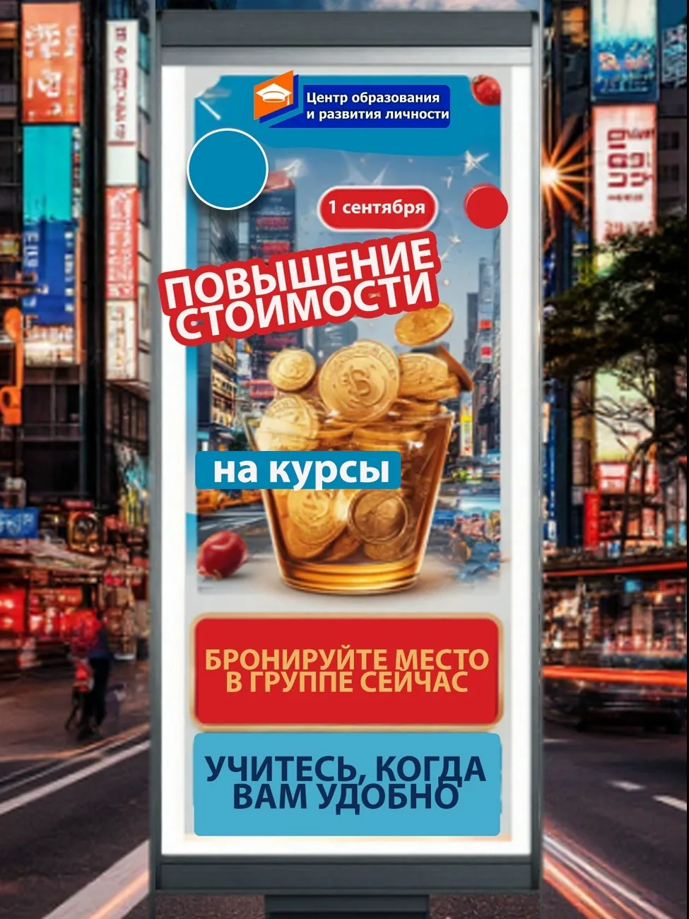 НОВОСТЬ ДНЯ ‼ Информируем, что с 1 сентября планируется повышение стоимости на курсы в ...