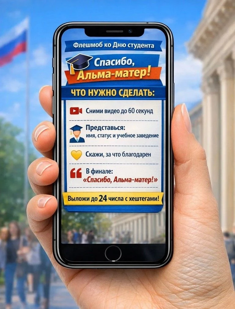 В честь Дня студента приглашаем студентов и выпускников вузов и организаций СПО принять...