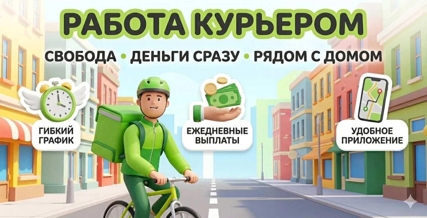 🚀 СВОБОДА, ДЕНЬГИ, УДОБНЫЙ РАЙОН: Стань курьером у партнёра Маркет Деливери!  Ищешь вариант, где мож