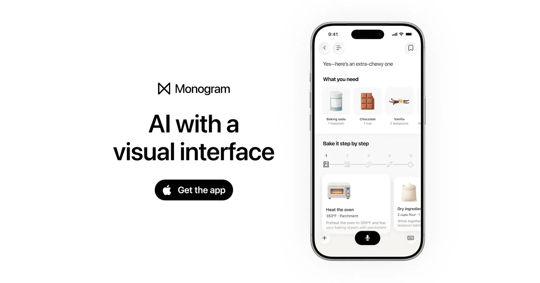 Monogram AI

Визуальный интерактивный интерфейс для работы с AI агентами. Вместо привычного чата с т