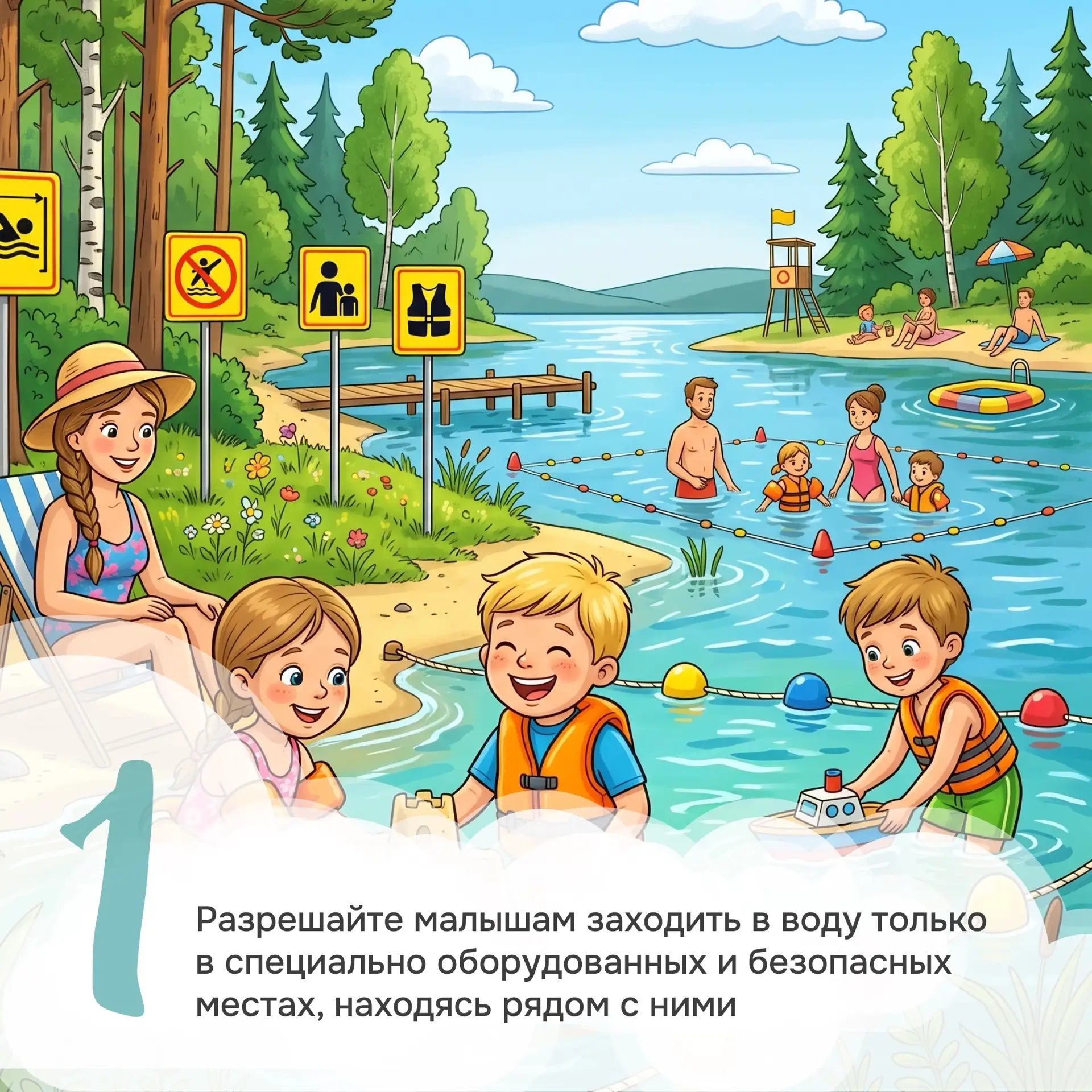 ☀ Лето — время отдыха у воды

Именно в этот период особенно важно помнить о безопасности детей. Даже