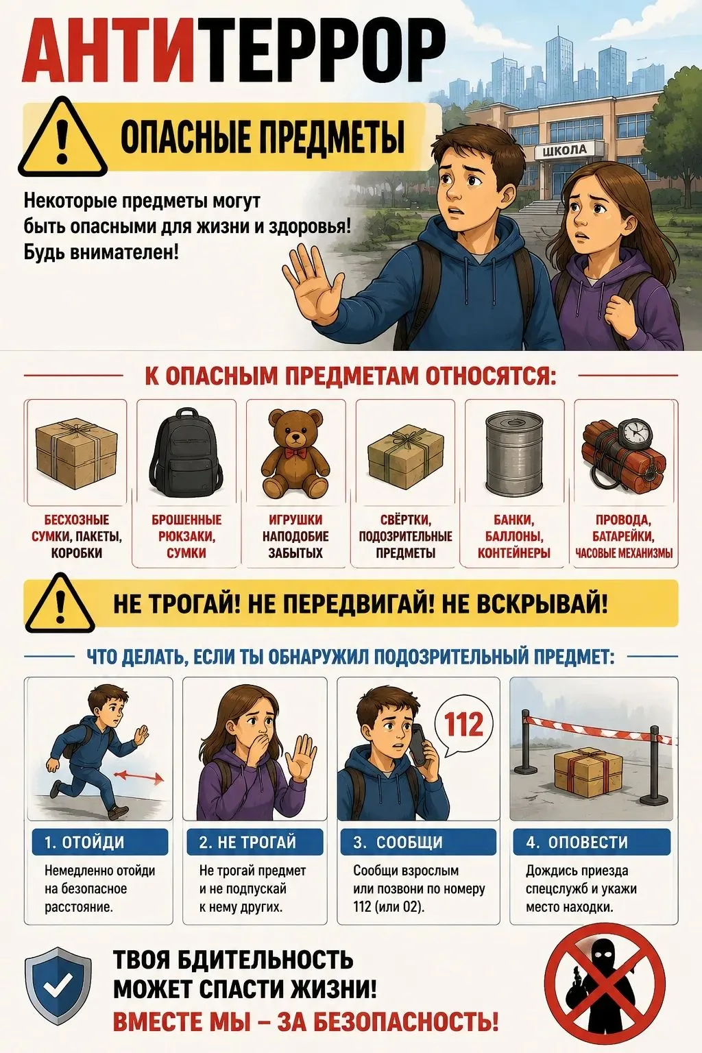 📢 Сегодня мы подготовили для вас важную тему в удобном формате карточек. Говорить о безопасности ну