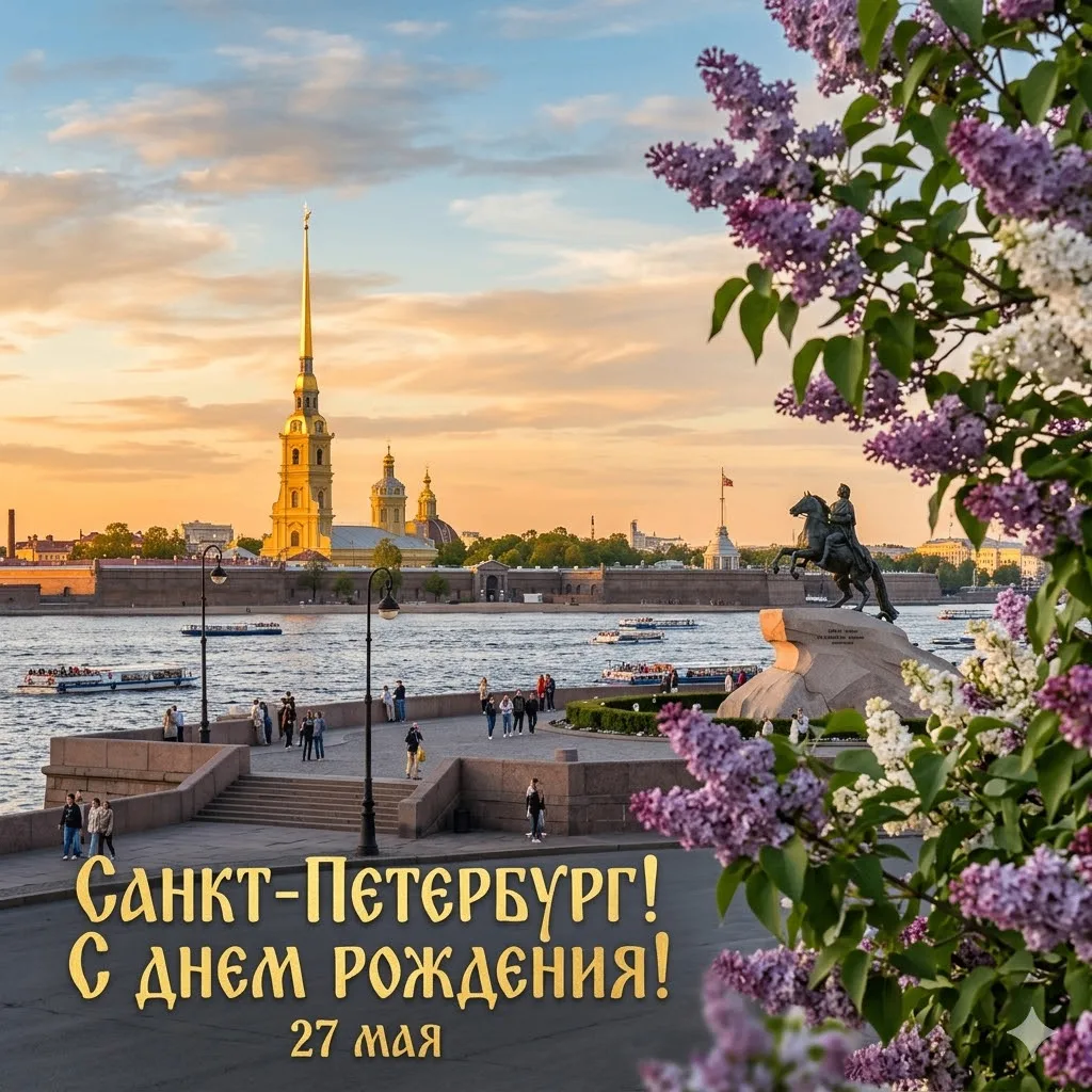 С днём рождения, Петербург! 🎂✨