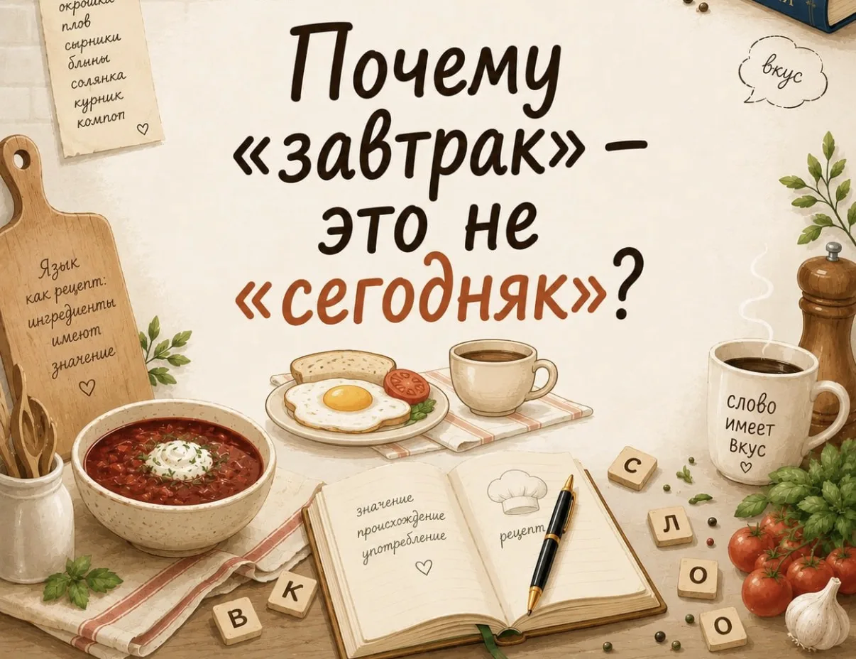 Почему завтрак – это не «сегодняк»?🧐

Ведь мы едим его сегодня, прямо сейчас! Откуда в утренней еде