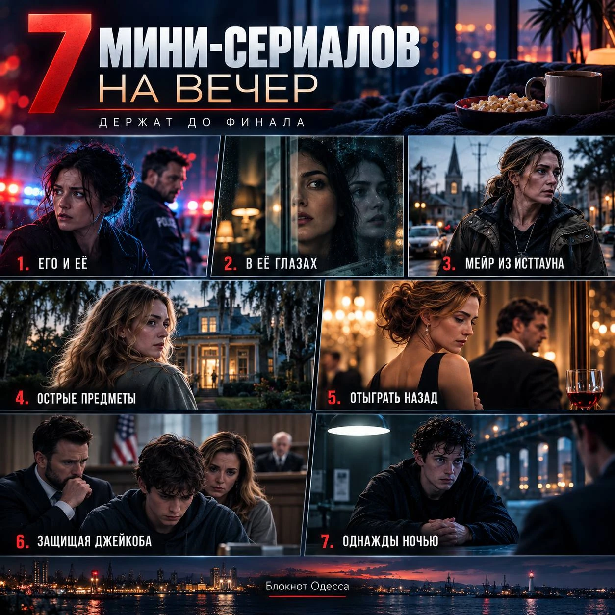 🍿 7 мини-сериалов, которые затягивают с первой серии
