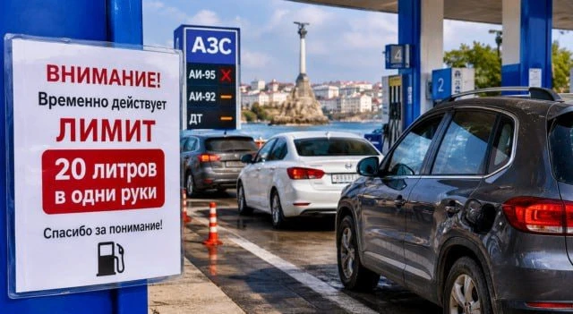 В Крыму временно ограничили продажу бензина