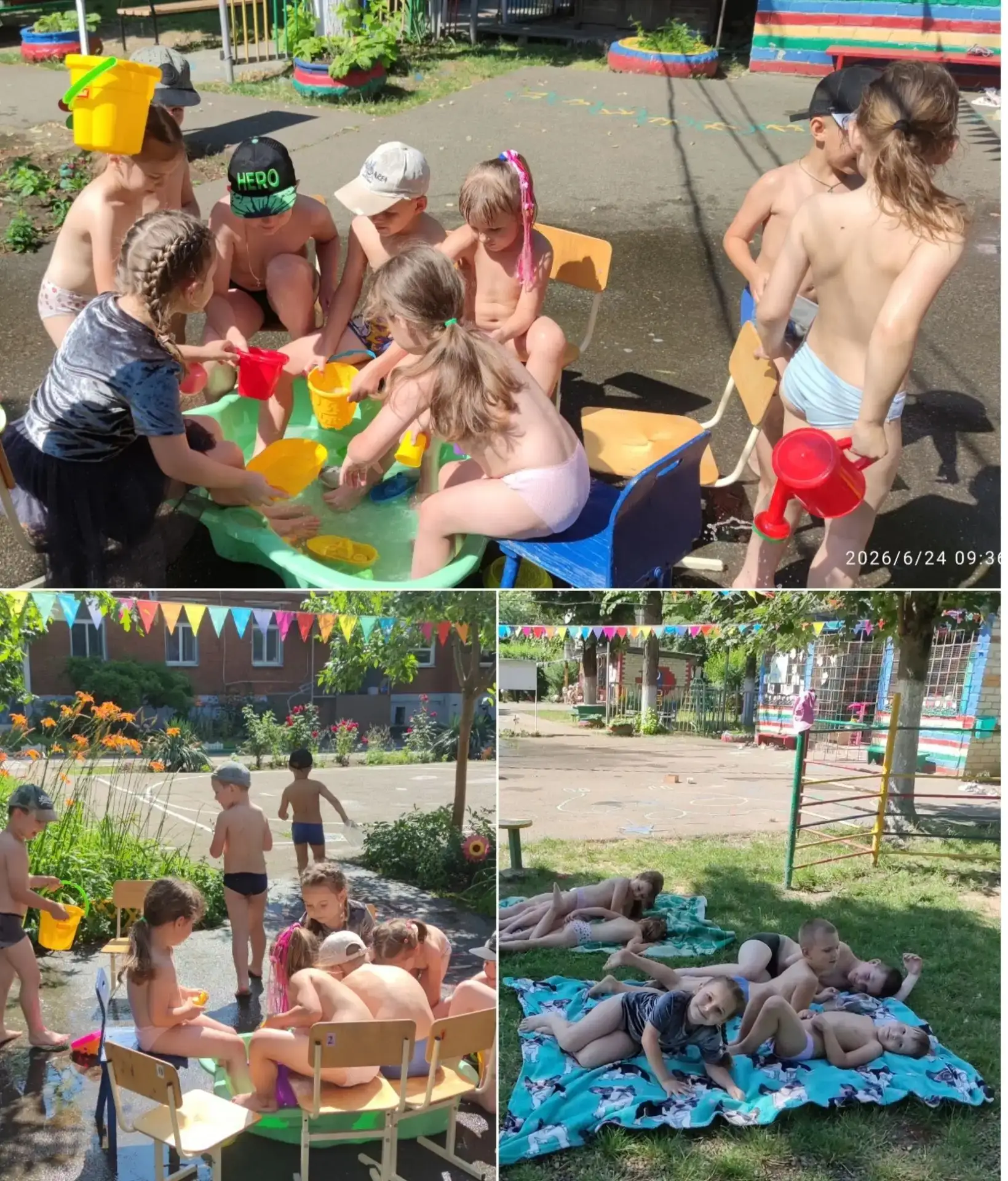 Вот оно такое наше лето....🌞 Когда на улице зной ,очень  хочется освежиться нет ничего лучше игр с 