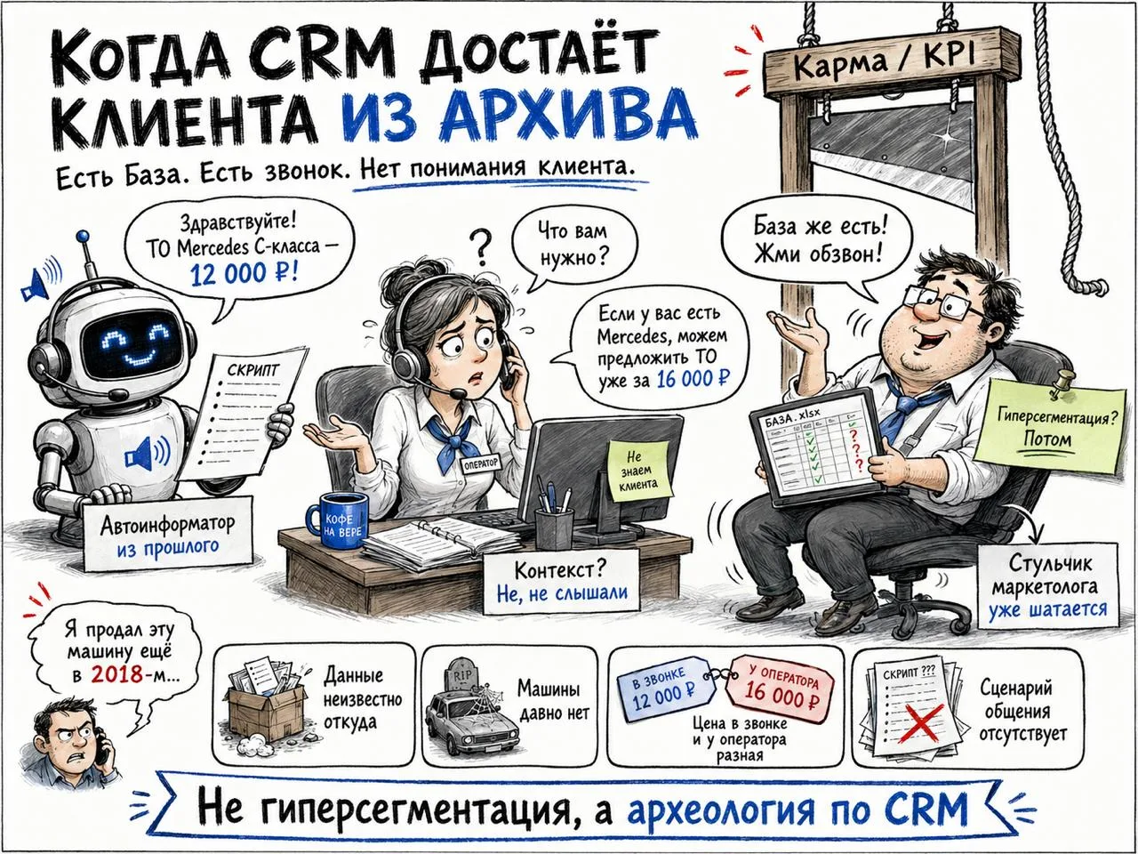 Когда большая компания звонит клиенту из прошлого

Уважаемые друзья, по итогам нашего вебинара хочу 