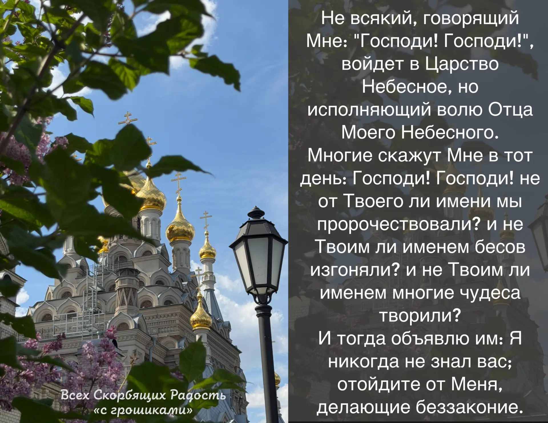 📖 Евангелие сегодняшнего дня Мф. 7:21-23                                                           