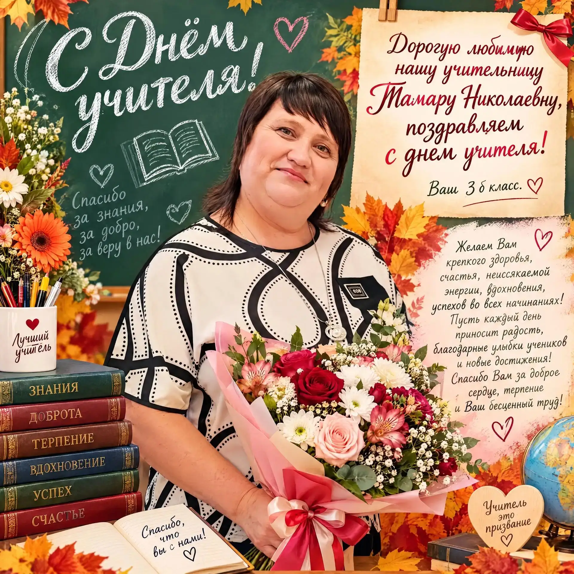 🌺🌸🌹 Дорогой наш учитель! От всей души поздравляем Вас с профессиональным праздником!...