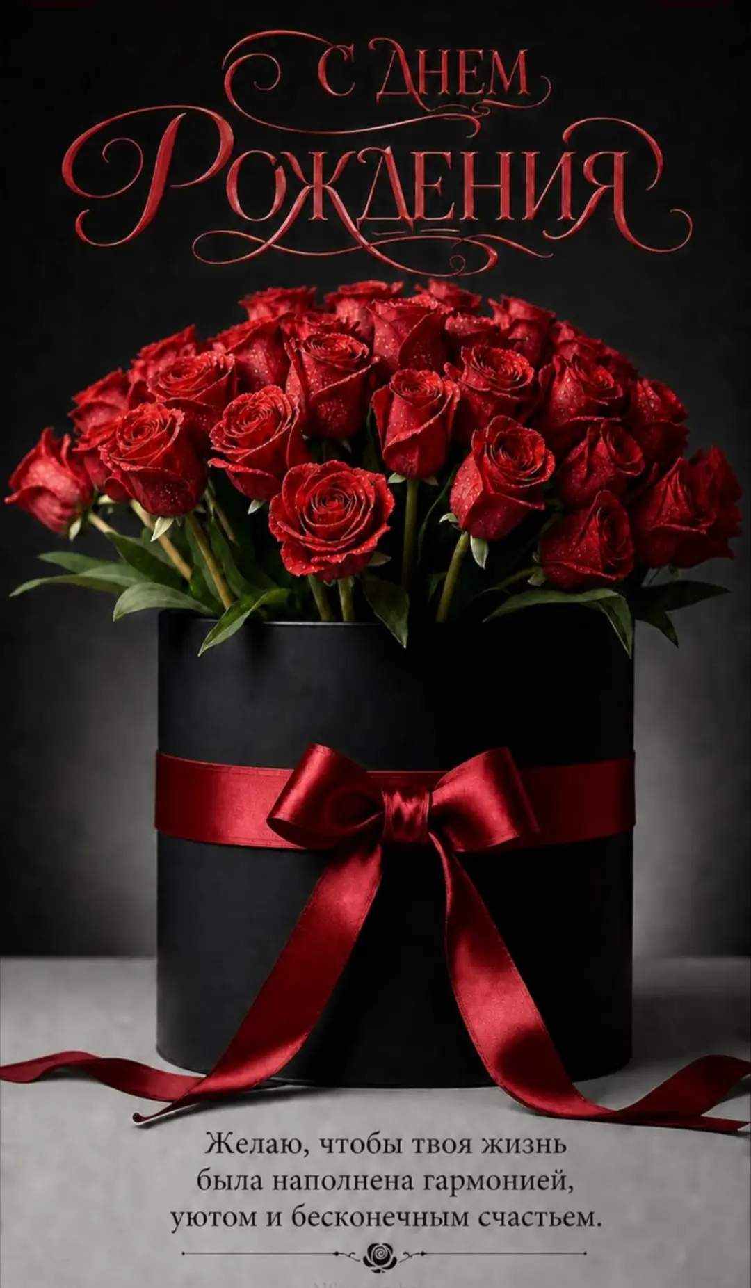 🌹 открытка с днём рождения.